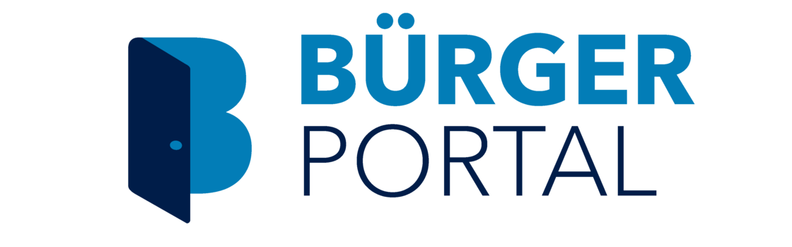 Logo des Bürgerportals: Eine offene Tür mit einem B.