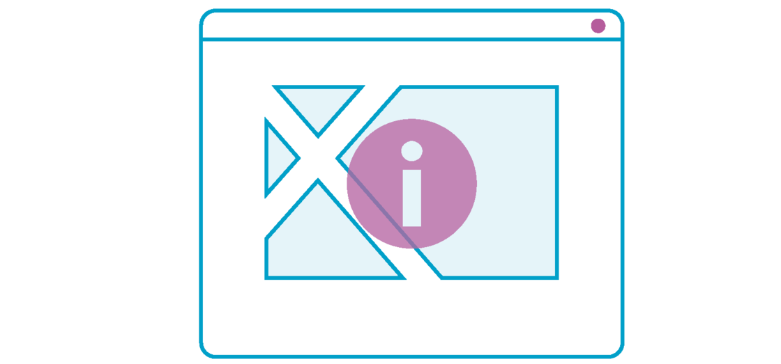 Icon mit einem Browserfenster und einem Play-Symbol vor dem Logo der X-Planungsplattform.