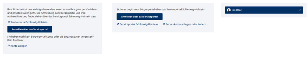 Screenshot, wie die Authentifizierung im Frontend aussieht.