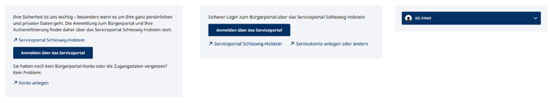 Screenshot, wie die Authentifizierung im Frontend aussieht.